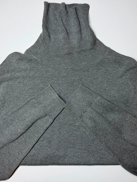 Guess Sweaters - GUESS Women’s Dark Heather Grey Turtleneck Sweater 100% Cotton Size L